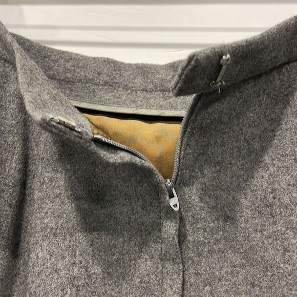 Vintage Pure Camel Hair High Waisted Midi Skirt Women's Sz 10 Gray - Picture 5 of 8
